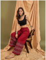 Fashion Trend Soft China Linen Fabrics Print Plazzo For Woman.