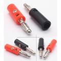 4mm Red & Black Banana Plug with Hard Plastic Cover & Screw Terminals.