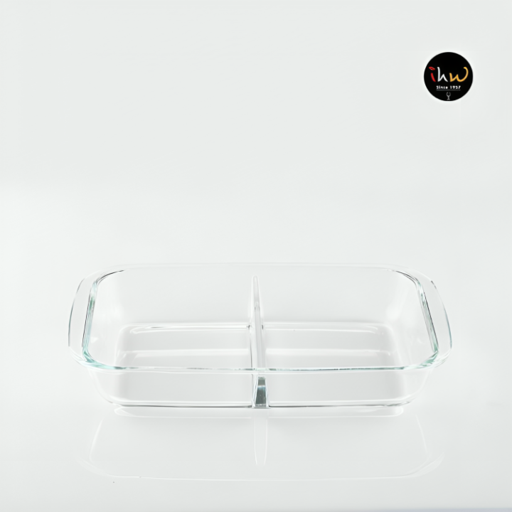 Hi-Glass 1.5L Rectangular Borosilicate Glass Baking Dish – Oven, Microwave & Freezer Safe - HSAP18L