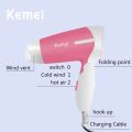 Kemei KM-6830  Professional Hair Dryer for Women - Pink & Green. 