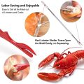 Crab Crackers and Tools, Lobster - 2 Crab Leg Crackers and 4 Crab Leg Forks Sturdy & Durable & Rustproof &Reusable. 