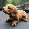 Resin Shaking Head Dog Decor Puppy Bobbing Head Dog Bobblehead Toy Animal Figures Car Ornament Decoration Car Dashboard Head Dog. 