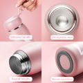 Cute Thermos Bottle Portable Thermal Mug Stainless Steel Insulation Cup Coffee Cup Vacuum Flasks Water Bottle for Girls Kid Gift.