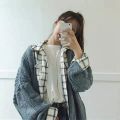 Lucyever Vintage Brown Knitted Cardigans for Women Korean Loose Long Sleeve Crochet Sweater Top Woman Casual Solid Lazy Sweaters. 