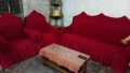 3+1+1 Turkey Sits Furniture Protective wooden model Sofa Cover Maroon Color. 