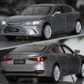 1/35 Lexus ES300h Alloy Diecast Car Model Toy with Sound Light Pull Back Simulation Toy Car Model for Children's Collection Gift. 