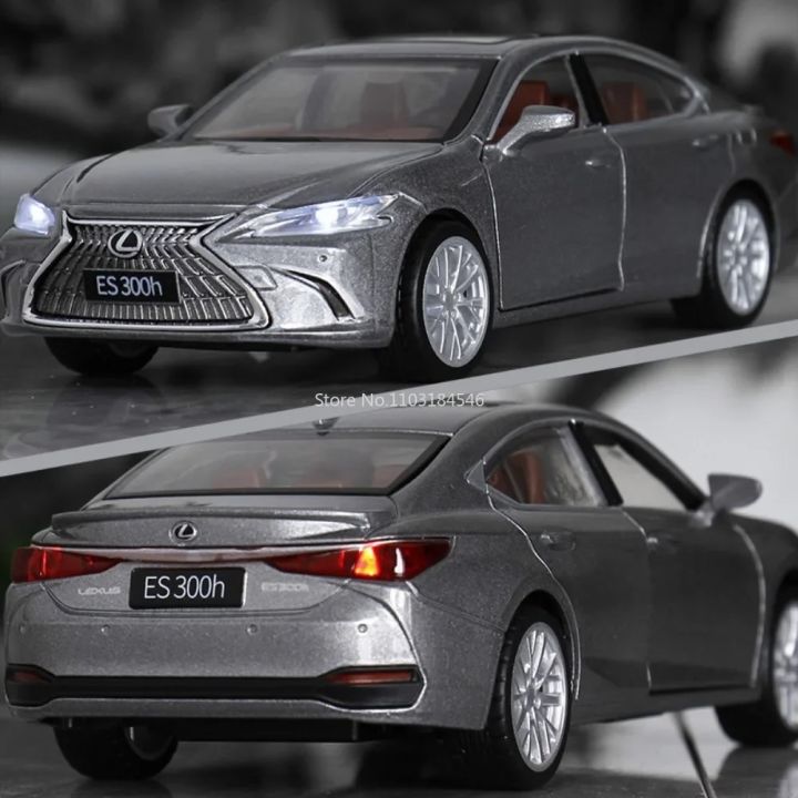 1/35 Lexus ES300h Alloy Diecast Car Model Toy with Sound Light Pull Back Simulation Toy Car Model for Children's Collection Gift