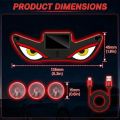 Solar & Type-C Rechargeable LED Evil Eyes Car and Bike Light – Universal Windshield Decoration. 