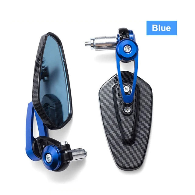 Premium%20Quality%20Handlebar%20end%20Grip%20Side%20Mirror%20for%20Bike%20Looking%20glass%20-%20Carbon%20+%20Blue%20-%20Image%202