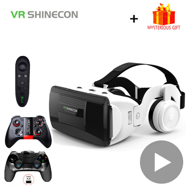 Shinecon Helmet 3D VR Glasses Of Virtual Reality Headset Android Viar Binoculars Wirth