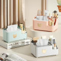Pp Bear Tissue Box Neat Large Size 24 * 12 * 16cm Small Size 24 * 12 * 11cm Desktop Paper Storage Box White, Pink, Green Nordic. 