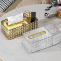 Luxury Tissue Box Wall-Mounted Acrylic Transparent Tissue Box Table Napkin Holder Bathroom Paper Box Tissue Paper Dispenser Bayline. 
