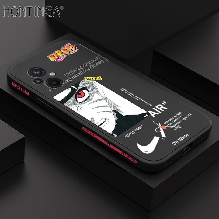 Hontinga for Xiaomi Poco M5 Back Cover New Anime Naruto Side Design Cases Square Edge Liquid Silicone Phone Case