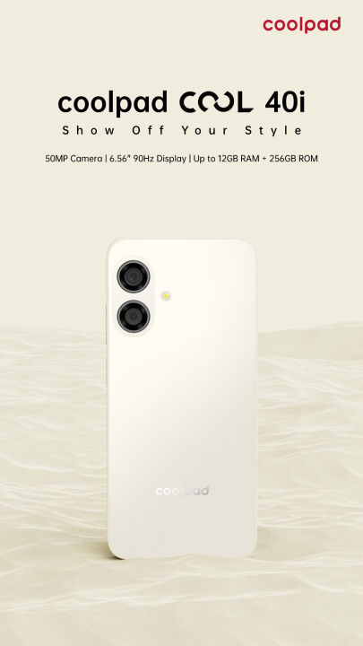 Coolpad Cool 40i Smartphone (lvory White) – 6.56” HD+ 90Hz Display, 8GB RAM (4+4), 128GB ROM, Helio G37, 50MP Camera, 4500mAh Battery