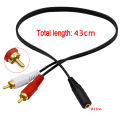Universal 3.5mm Stereo Audio Female Jack o 2 RCA Male Socket o Headphone 3.5 Y Adapter Cable 50cm.