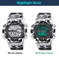 Men watch fashion sports digital waterproof shockproof luminous wristwatch.