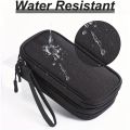 Ogetok Electronics Travel Cord Organizer Bag, Double Layers Travel Cable Storage Carry Case, Water Resistant Small Tech Accessories Pouch for Charger, Power Bank, Mouse, Earphone, SD Card (Black).