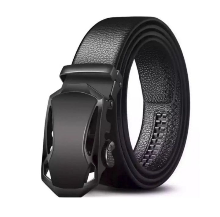 Black%20artificial%20leather%20auto%20gear%20belt%20FOR%20men%20-%20Image%202
