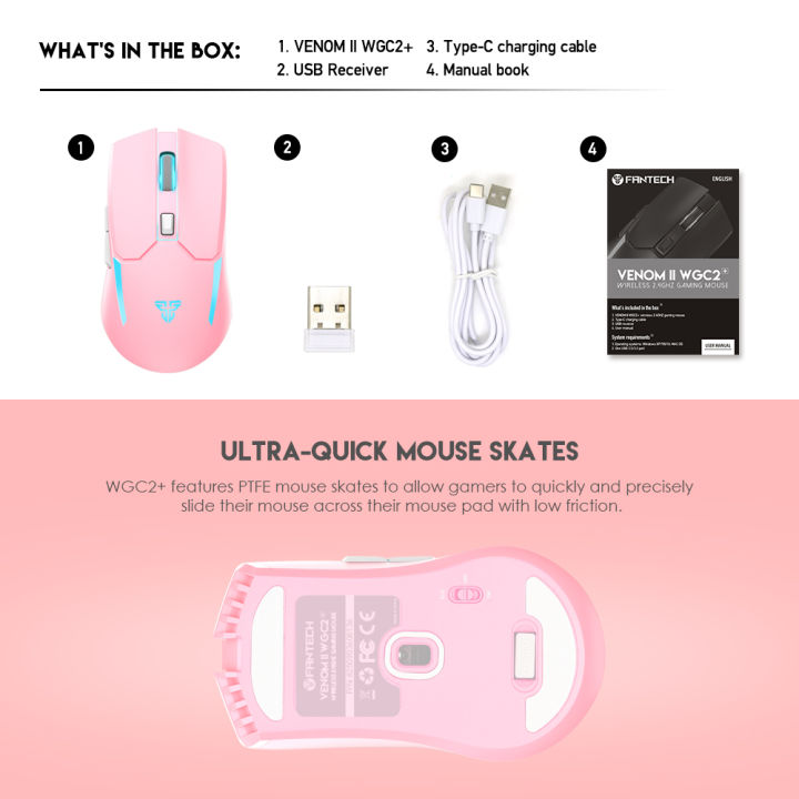 FANTECH%20WGC2%20VENOM%20II%202.4G%20Wireless%20Gaming%20Mouse%20Pixart%203212%202400DPI%20RGB%20Rechargeable%20Mouse%20Ergonomic%20Mice%20For%20Laptop%20PC%20BLACK%20-%20Image%208