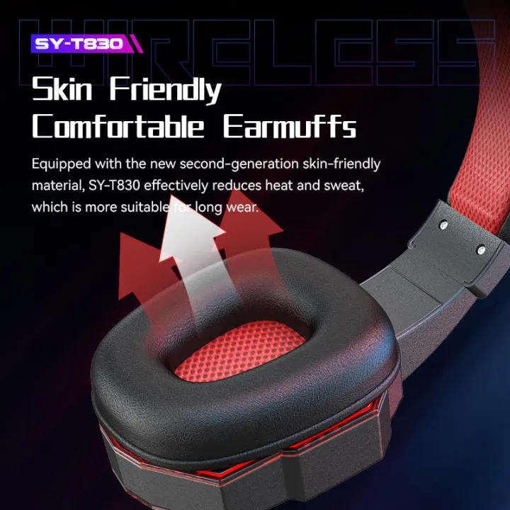 Sy-t830%20Wireless%20Headphone%20Bluetooth-compatible%20Headset%20Low-latency%20Built-in%20Microphone%20Luminous%20E-sports%20Gaming%20Earphones%20-%20Image%204