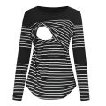 Pregnancy Maternity Clothes Women Maternity Casual Striped Nursing Tops T-shirt Breastfeeding Tops Pregnant Women. 