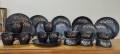 Black Gold Flower Dinner Set 24 Pcs. 