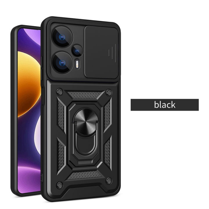 MobiCase S1 For Xiaomi Poco F5 / Xiaomi Redmi Note 12 Turbo Back Cover Slide Camera Kickstand Anti Fall Shockproof Magnetic Bracket Protection Phone Cover Poco F5 Back Cover Phone Case Note 12 Turbo Back Cover Phone Case