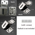 Anti-theft 90 Degree Home Safety Lock Door Shed Security Hardware Hotel Staple Hasp Door Lock Accessary Padlock Clasp Household.