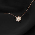 Trendy Korean Style Snowflake Flower Pendant Necklaces for Girls Simple Stylish/ Ladies Chain Choker Jewelry Necklace for Women New Collection. 