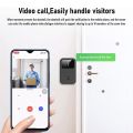 Wireless Doorbell Waterproof with Camera WIFI Video Doorbell HD Smart Night Vision Intercom Doorhole Remote Video Rechargeable Smart Doorbell for Home Office. 