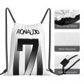 Ronaldo Football Number 7 Backpacks Fashion Drawstring Bags Drawstring Bundle Pocket Sundries Bag BookBag For Man Woman School.