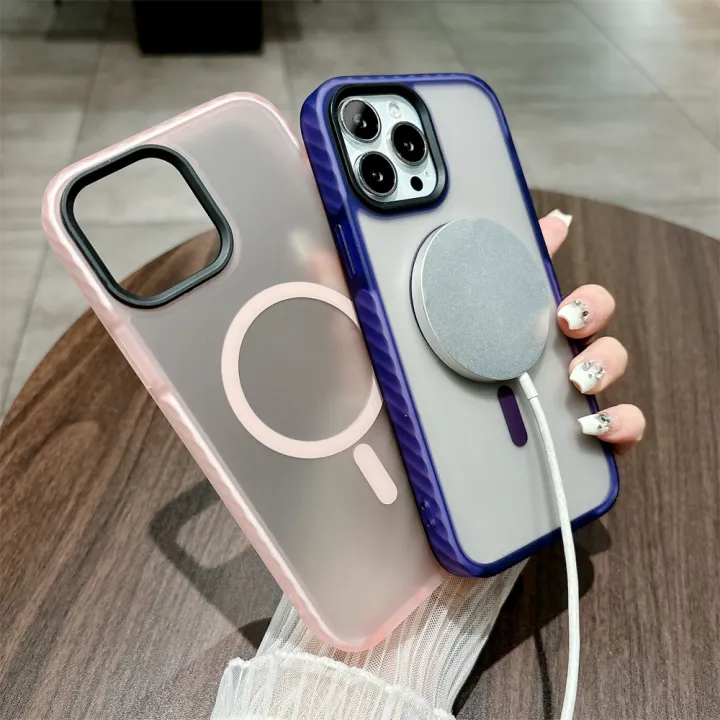 HODON%20Luxury%20Matte%20Clear%20Candy%20Magnetic%20for%20Magsafe%20Case%20For%20iPhone%2017%2016%2015%2014%2013%2012%2011%20Pro%20Max%2014%2015%2016%20Plus%20Cases%20Translucent%20Wireless%20Charging%20Armor%20Hard%20Phone%20Cover%20-%20Image%208
