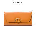 YADAS New Ladies Wallet Source Manufacturer Double Circle Hardware Coin Bag PU Long Trifold Popular Versatile Handbag. 