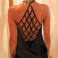 Women's Camisole & Tanks Solid Sleeveless Tops Backless Hollow Out Open Back Cool Loose Top Vest Camis. 