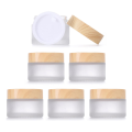 Pack Of 6 30 Ml Glass Jars Matt Clear Glass Jars With Wooden Lid, High-Quality Glass Jars. 
