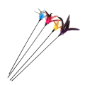 New cat teasing spring stick toys with feather tease cat and kitty. 