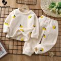 New Kids Autumn Winter Thicken Warm Flannel Pajamas Cute Cartoon O-neck Clothing Sets Baby Boys Girls Sleepwear Toddler Pyjamas.