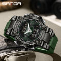 Sanda Men's Watches Sports Military 50 M Waterproof Digital Wrist watch for Male Clock Stop watch Relogio Masculino 3186. 
