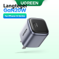UGREEN 20W GaN Fast Charger Single-C Space Gray US Standard Wall Charger for Iphone 17 Pro 16 15, Model: 90902.