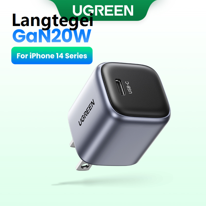 UGREEN 20W GaN Fast Charger Single-C Space Gray US Standard Wall Charger for Iphone 17 Pro 16 15, Model: 90902
