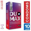 Skore Duo Max Climax Delay Dotted & Ribbed Maximum Pleasure For HIM and HER Condom - 10pcs( India). 