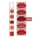 5-color matte non-stick bamboo lip gloss waterproof long-lasting lipstick. 