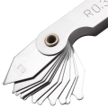 ICQURBT Radius Gauge Set,8Pcs Stainless Steel Radius Fillet Gauge Measuring Tool (R0.3-1.5/ R1-6.5/ R7-14.5/ R15-25).