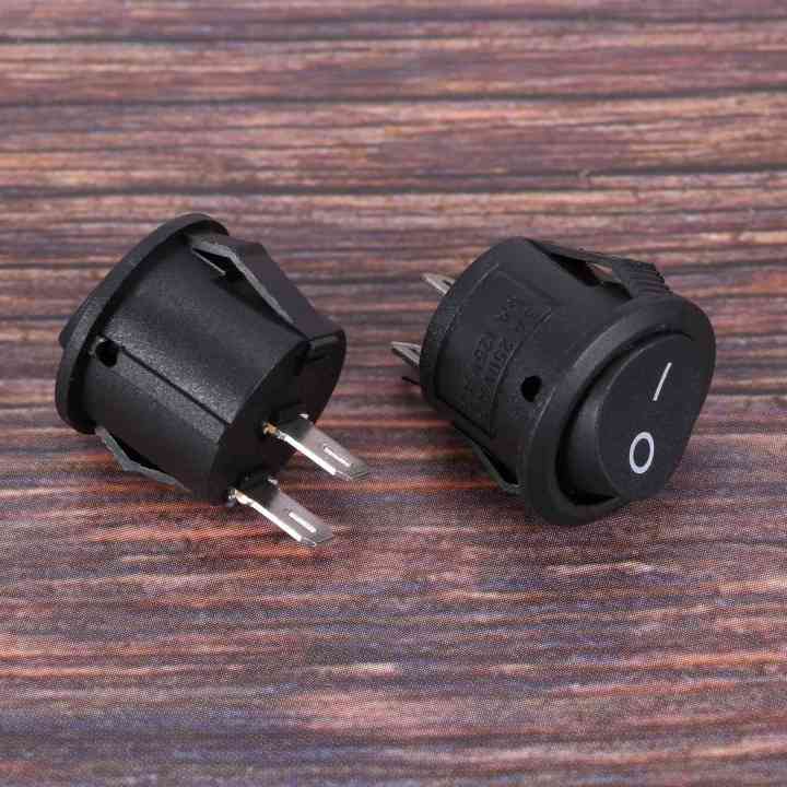 LKPCIGCXM%2020%20Pcs%20SPST%20Black%20Button%20On/Off%20Round%20Rocker%20Switch%20AC%206A/125V%203A/250V%20-%20Image%202