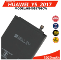 Huawei Y5 2017 MYA L22 Battery Model:HB405979ECW Li-ion Polymer authentic Equipment Manufacturer High Capacity 3020mAh. 