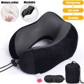 U Shaped Rebound Memory Foam Neck Pillows Soft Travel Pillow Massage Sleeping Neck Pillow Cervical For Car Office Sleeping Aid. 