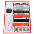 Smart Watch Y20 Ultra 49mm Real Screw and Strap Lock with Watch Case and 7 different belt and wireless charger. 