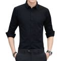 Men's full sleeve Cotton Formal Black Shirt.