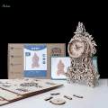 Wall Clock 3D Wooden Puzzle DIY Wall Clock for Adults and Kids Unique Gifts.