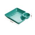 Japanese dumpling plate with vinegar dish Dumpling plate Dinner plate Home creative square dim sum plate dumpling plate dip dish.